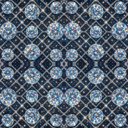 Luxury and Ornamental - Glittering Gemstone Lattice With Fractal Sparkle - Pattern - Digital File Digital My Custom Designs PDF