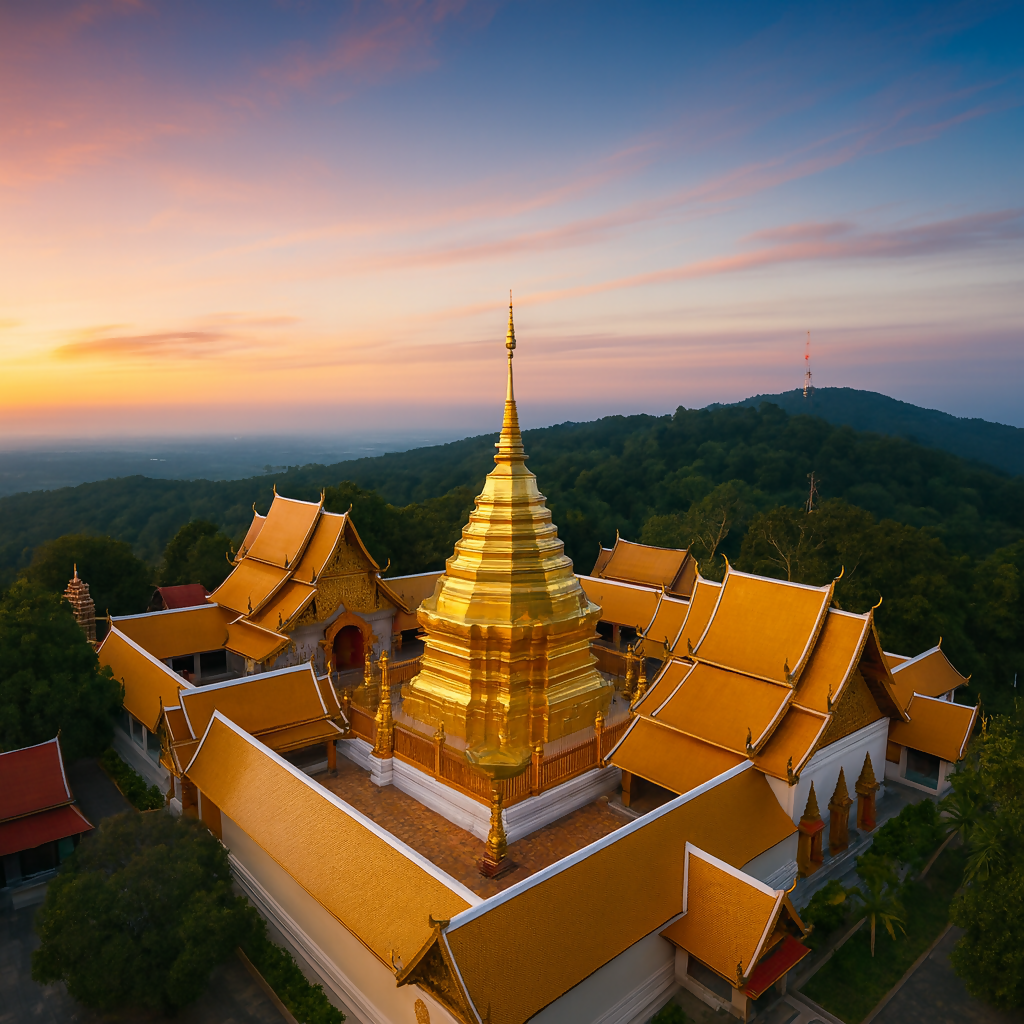 Wat Phra That Doi Suthep - Chiang Mai Thailand - Asia - Rendered - Digital File Digital My Custom Designs PDF