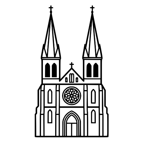 Church Outline - Digital File - XCS Friendly Digital My Custom Designs PDF