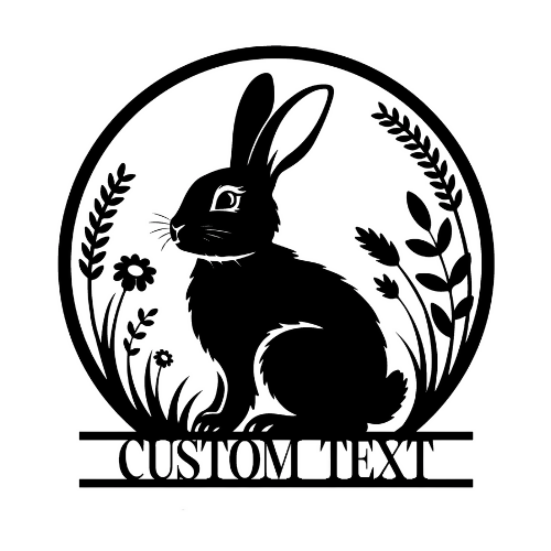 Easter Bunny 2 - Wall Home Decor - Digital File Digital My Custom Designs ZIP File