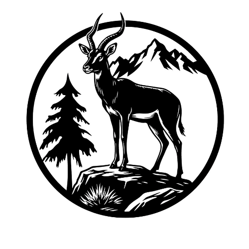 Gazelle Mountain - Wall / Home Decor - Digital File Digital My Custom Designs ZIP File