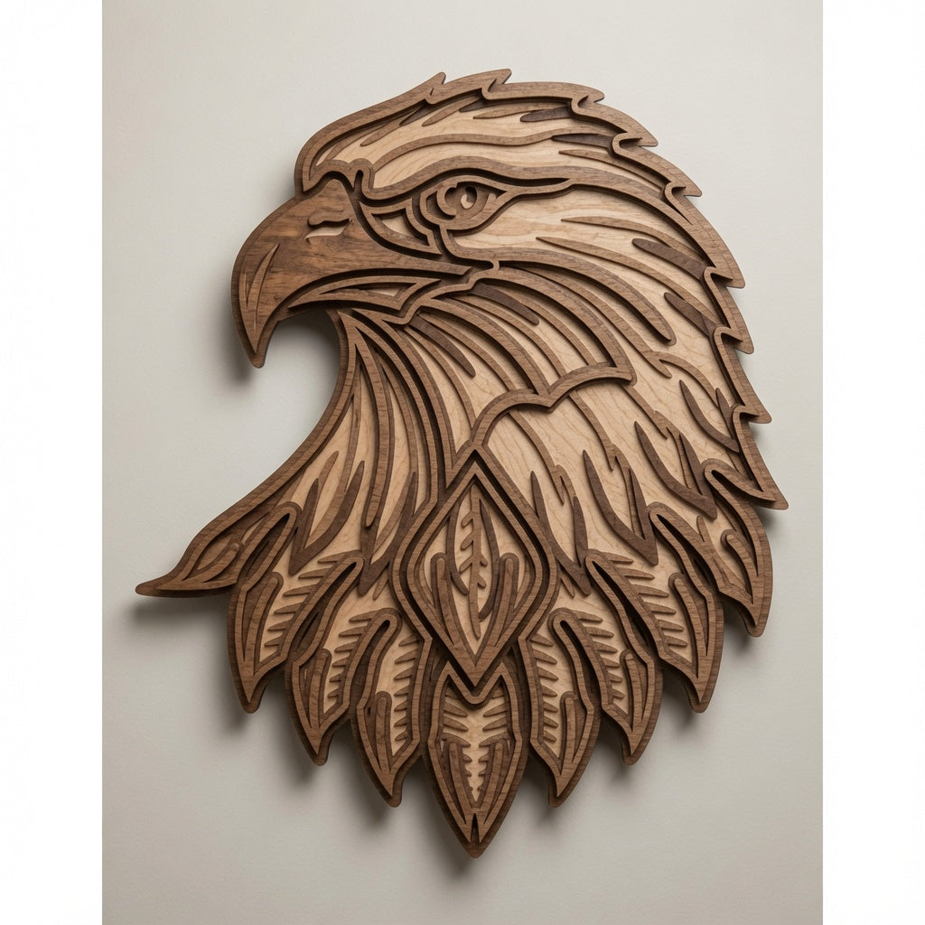 Eagle Head - Animals - Layered Line Designs - Digital File - ZIP File - Digital