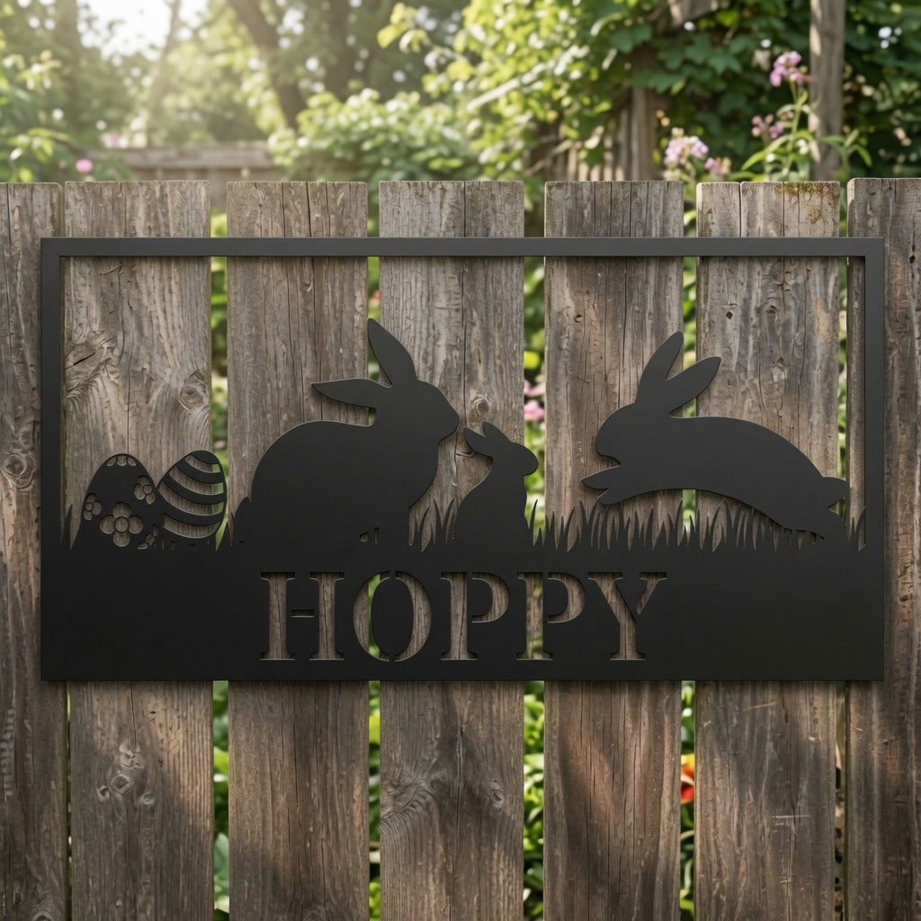 Easter Bunny Playful Framed - Wall Home Decor - Digital File - ZIP File - Digital