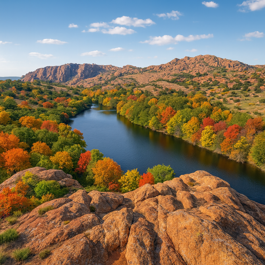 Treasure Lake - Wichita Mountains Wildlife Refuge - Oklahoma United States - Rendered - Digital File Digital My Custom Designs PDF