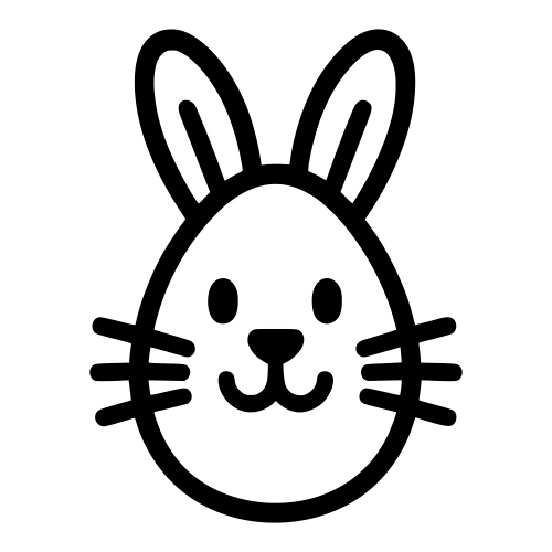 Egg with Bunny Face - Digital File - XCS Friendly Digital My Custom Designs PDF