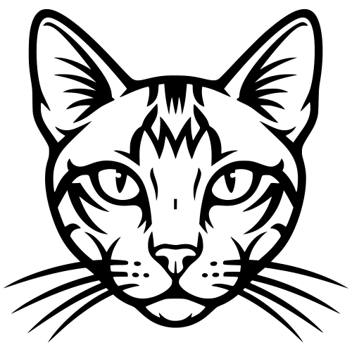 Egyptian Mau face - Digital File - XCS Friendly Digital My Custom Designs PDF