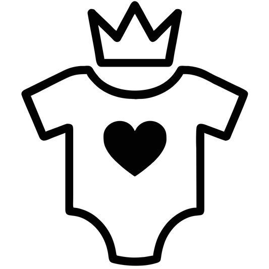 Baby Onesie With Crown - Digital File - XCS Friendly Tumbler My Custom Designs PNG
