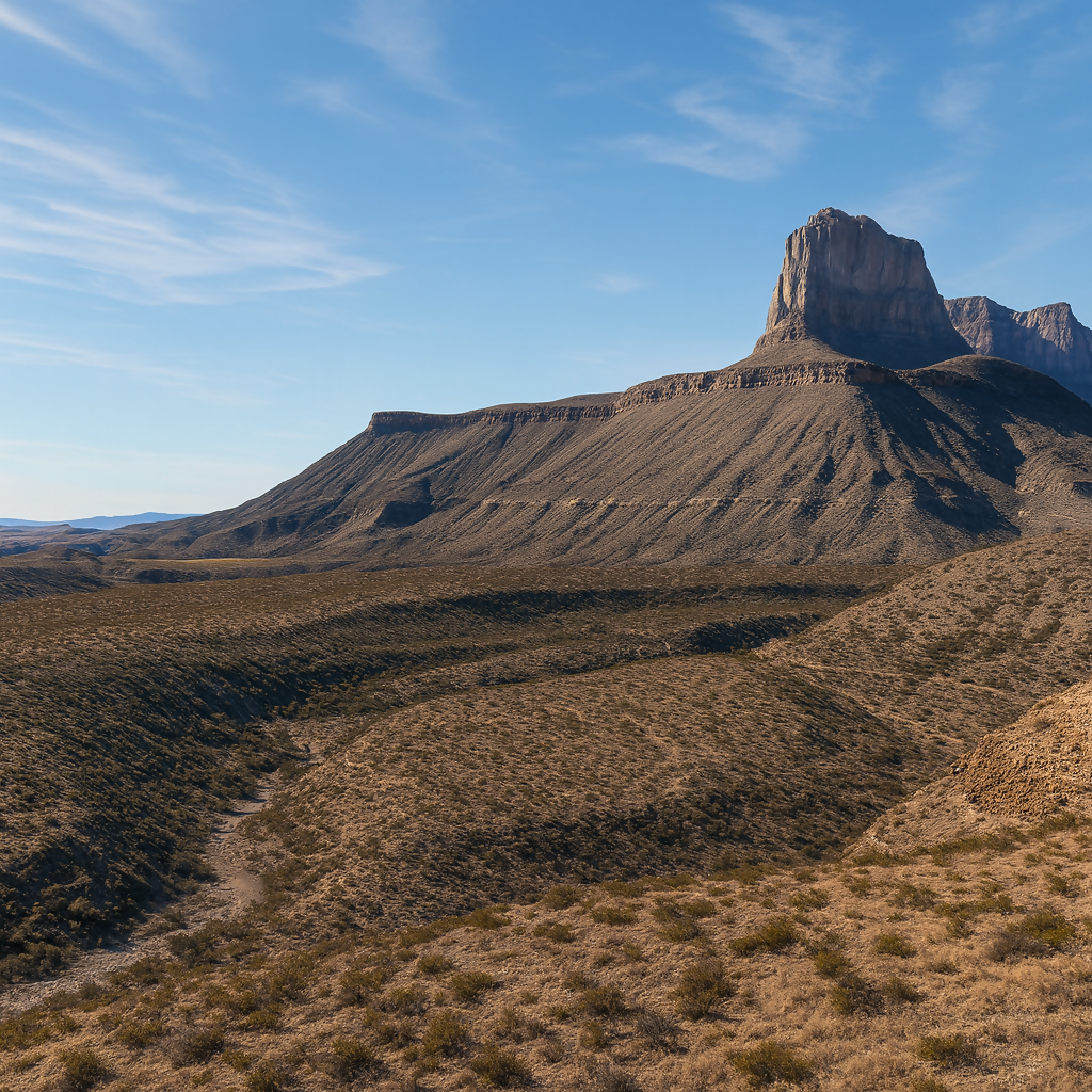 El Capitan - Guadalupe Mountains National Park - Texas United States - Rendered - Digital File Digital My Custom Designs PDF