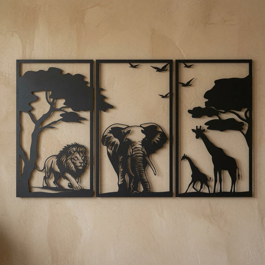 Elephant Lion Giraffe - Wall / Home Decor - Digital File - ZIP File - Digital