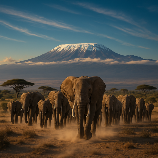 Elephants - Amboseli National Park Kenya - Africa - Rendered - Digital File Digital My Custom Designs PDF