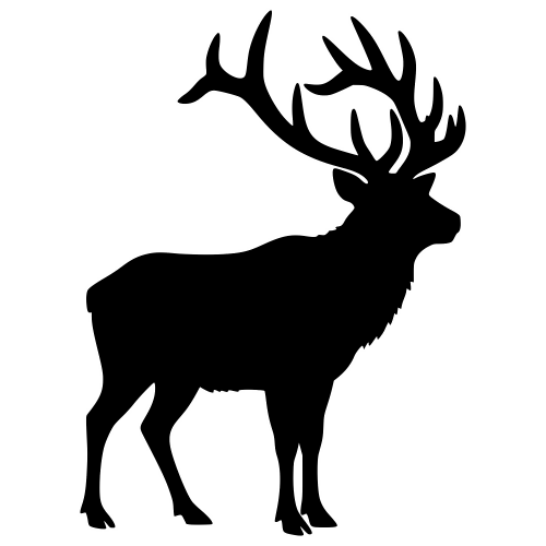 Elk in Silhouette Design - Digital File - XCS Friendly Digital My Custom Designs PDF
