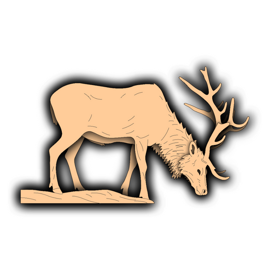 Elk - Layered Animal Designs - Digital File Digital My Custom Designs SVG