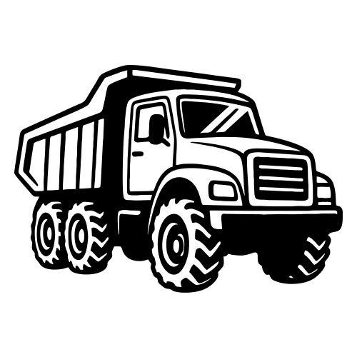 Dump Truck Sketch - Vector Graphics - Digital File Digital My Custom Designs PDF
