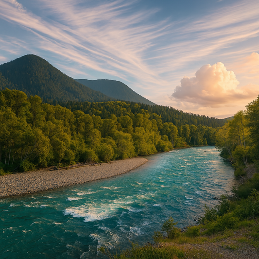 Elwha River - Olympic National Park - Washington United States - Rendered - Digital File Digital My Custom Designs PDF