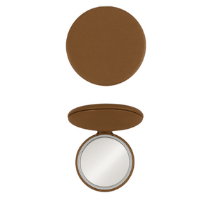 Personalized Brown To Black Pocket Mirror - Luxury Leatherette Makeup Tool My Custom Designs