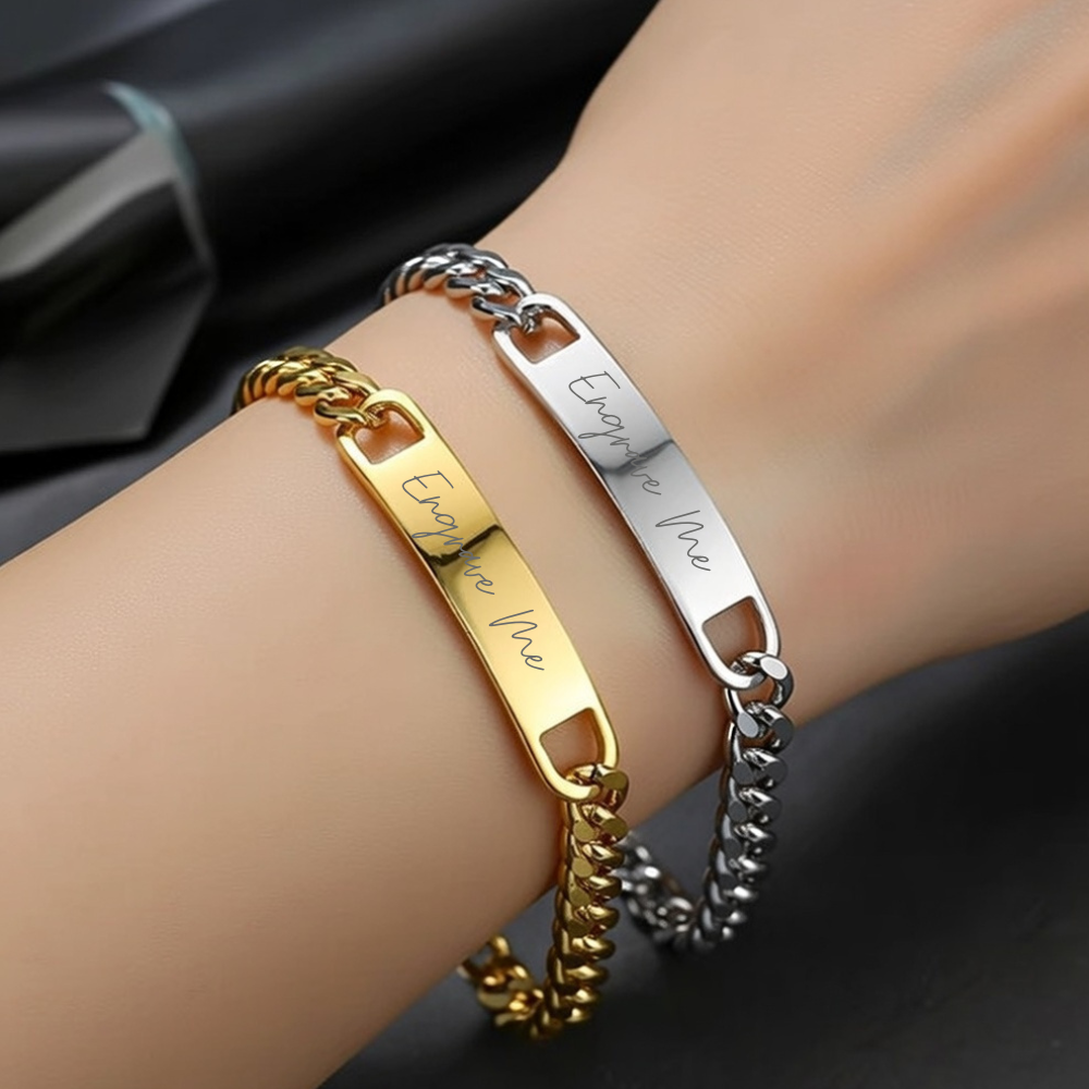 Engravable Blanks - Rounded Plate Bracelet - Seller Supplies My Custom Designs