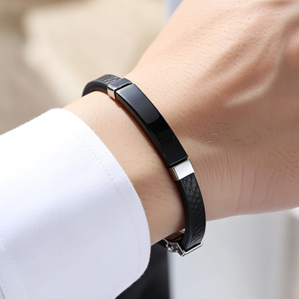 Engravable Bracelet Black Slim Blank - Seller Supplies My Custom Designs