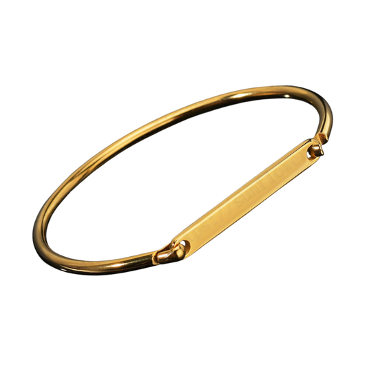Engravable Clasp Bracelet - Engravable Jewelry My Custom Designs Gold