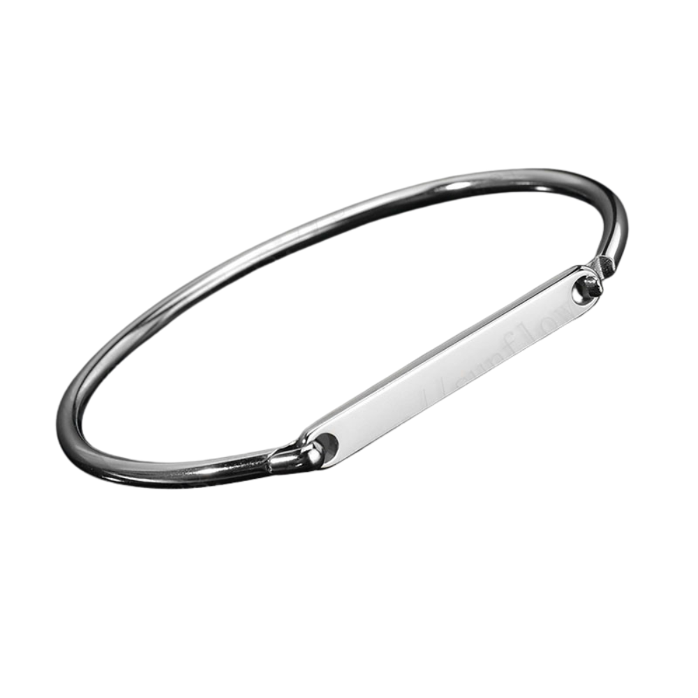 Engravable Clasp Bracelet - Engravable Jewelry My Custom Designs Silver