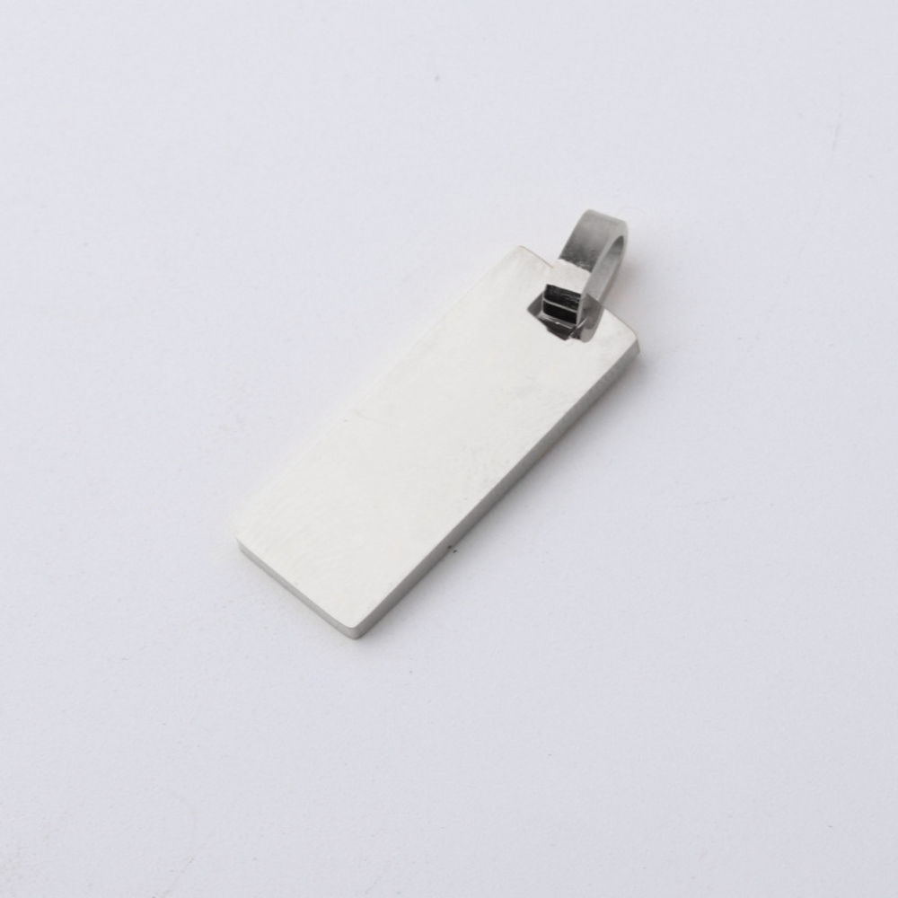 Engravable Gold & Silver Pendant Rectangle - Engravable Jewelry My Custom Designs