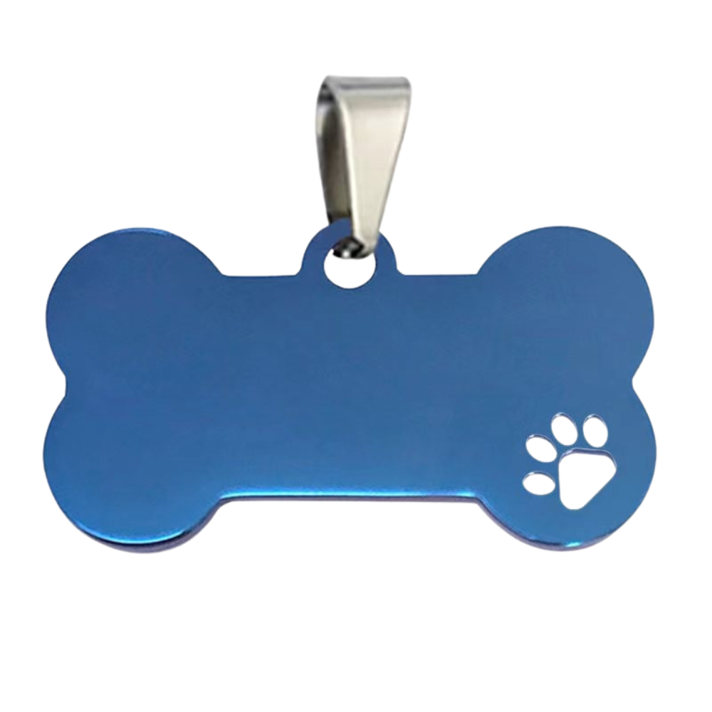 Engravable High Quality Dog Collar Tag Blank - Seller Supplies My Custom Designs Blue
