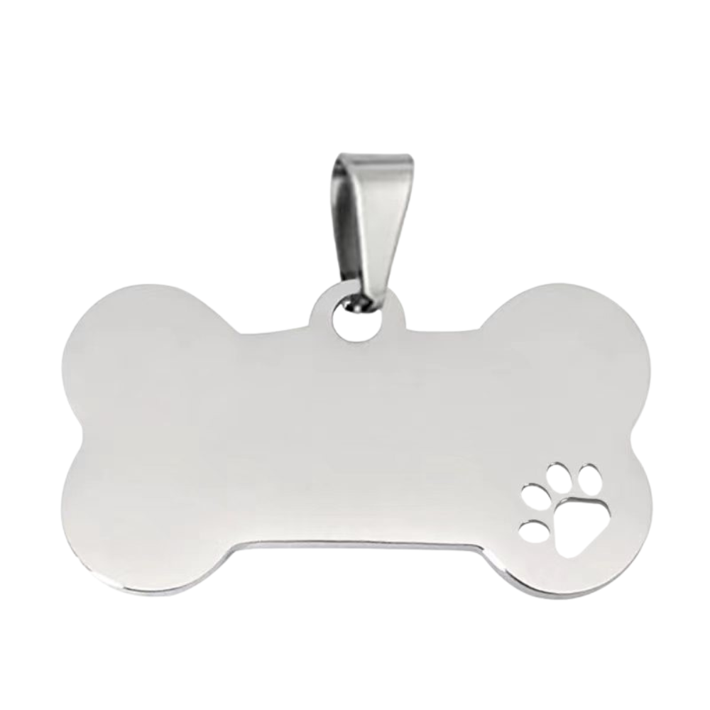 Engravable High Quality Dog Collar Tag Blank - Seller Supplies My Custom Designs Silver