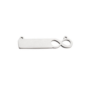 Engravable Infinity Tag Necklace Pendant - Seller Supplies My Custom Designs