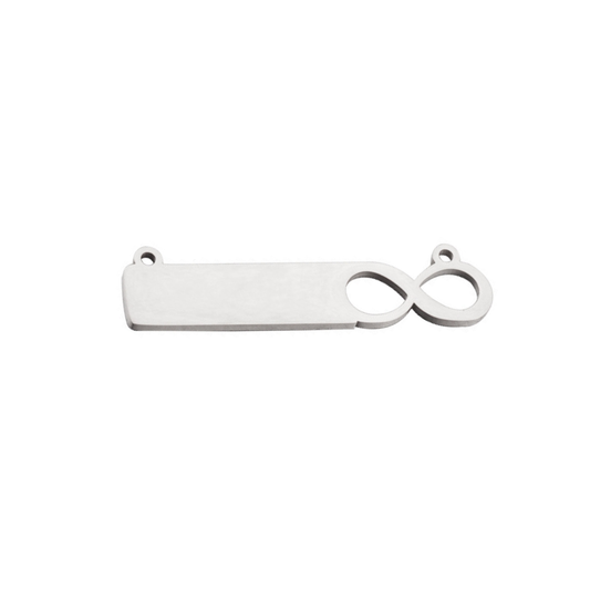 Engravable Infinity Tag Necklace Pendant - Seller Supplies My Custom Designs