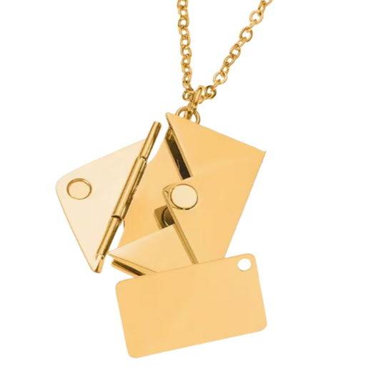 Engravable Jewelry Blank - Envelope & Letter - Seller Supplies My Custom Designs Gold
