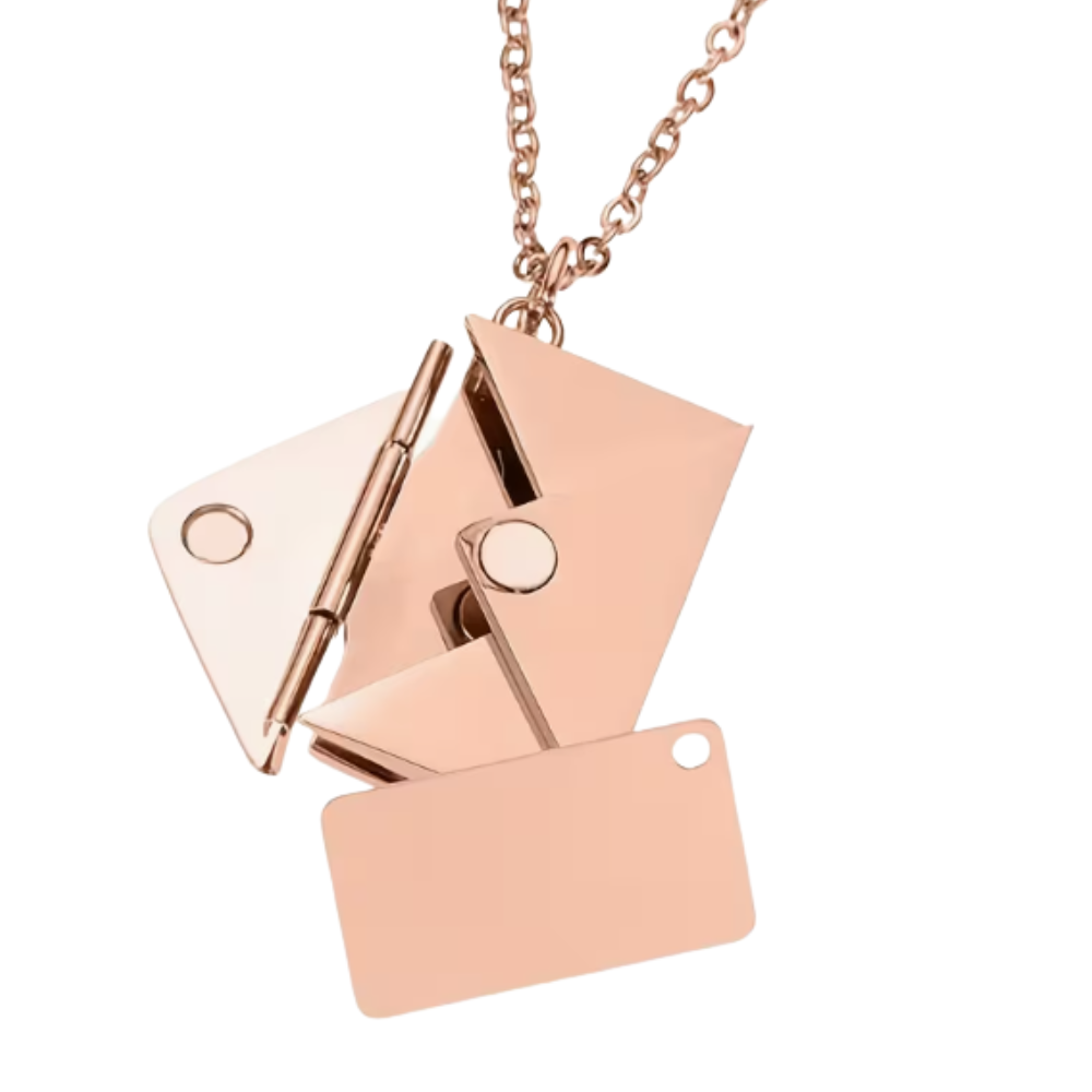 Engravable Jewelry Blank - Envelope & Letter - Seller Supplies My Custom Designs Rose gold