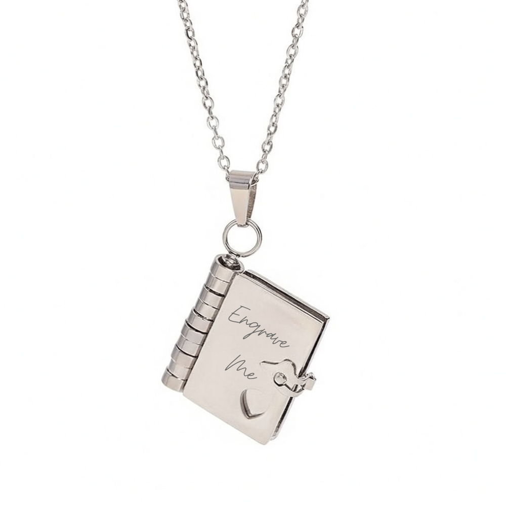 Engravable Jewelry Blank Necklace - 2 Page Book - Seller Supplies My Custom Designs