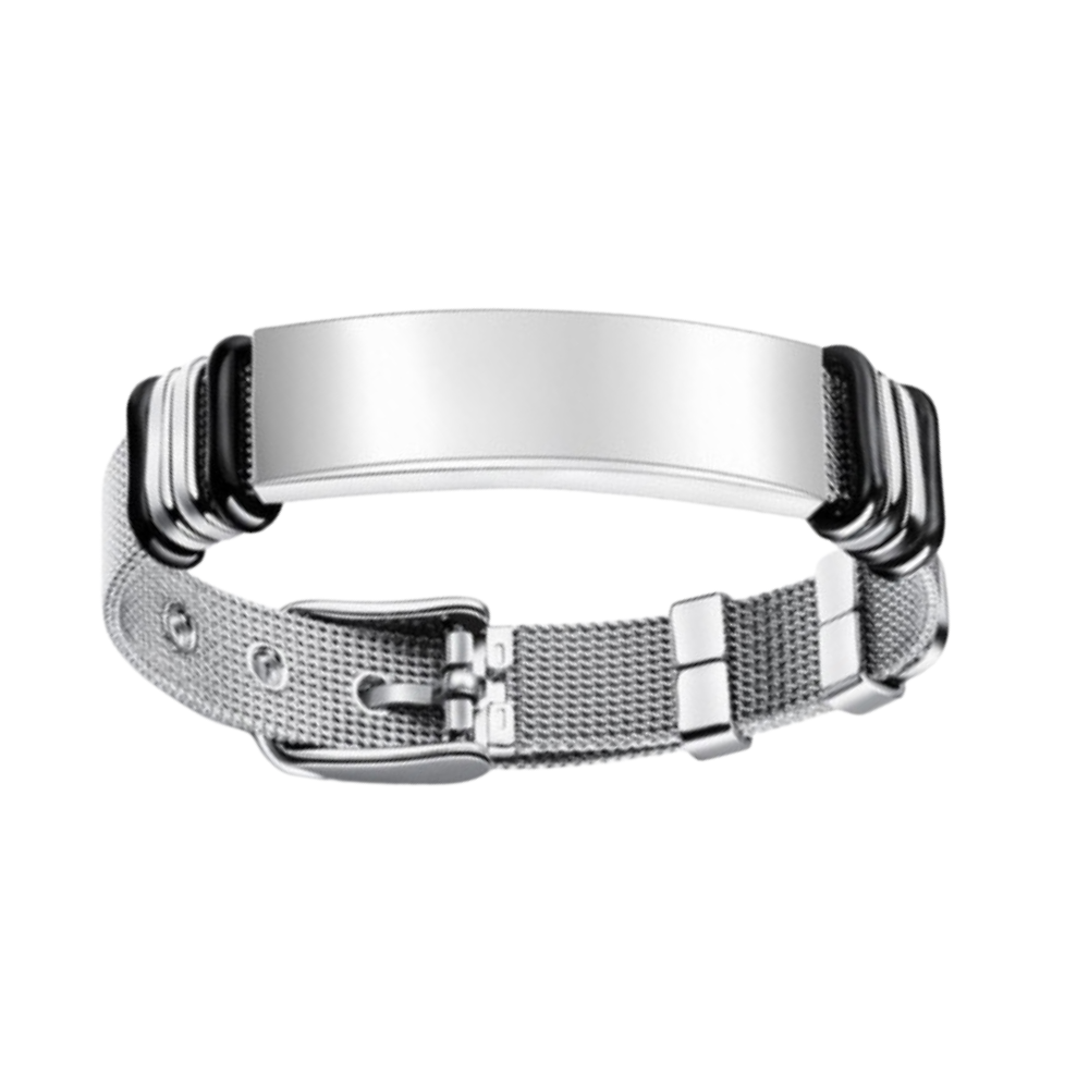Engravable Studded Bracelet Band - Seller Supplies My Custom Designs