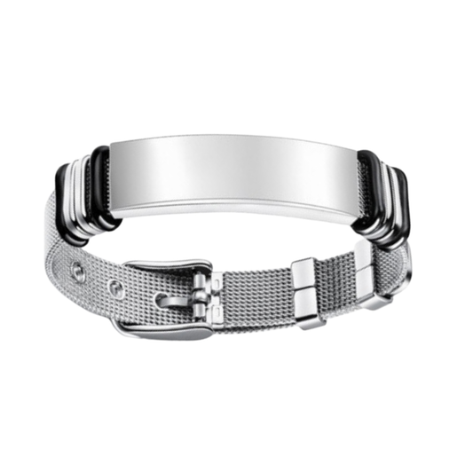 Engravable Studded Bracelet Band - Seller Supplies My Custom Designs