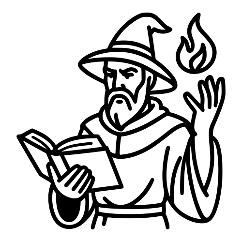 Sorcerer with Book - Digital File - XCS Friendly Digital My Custom Designs PDF