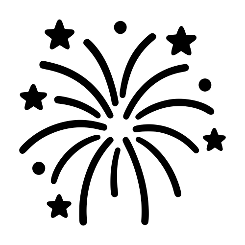 Fireworks Burst Silhouette - Digital File - XCS Friendly Digital My Custom Designs PDF