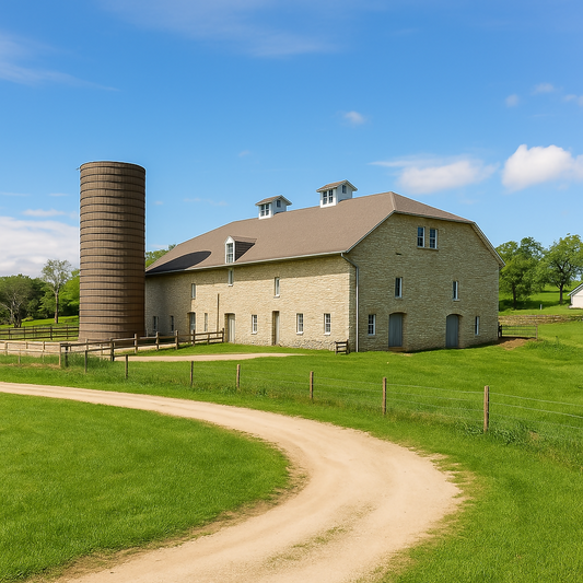 Spring Hill Farm and Stock Ranch - Tallgrass Prairie National Preserve - Kansas United States - Rendered - Digital File Digital My Custom Designs PDF
