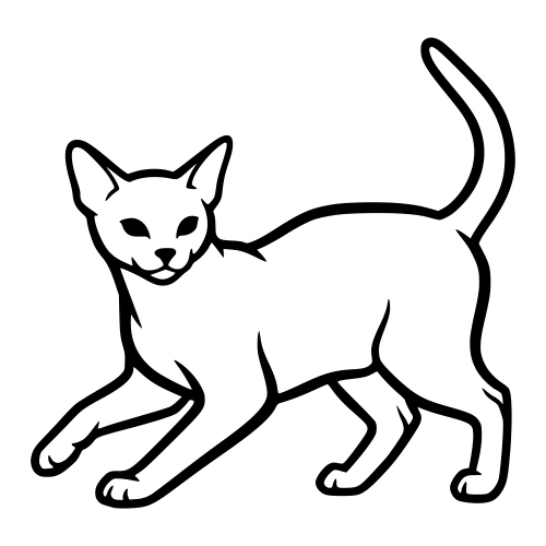 Abyssinian Silhouette - Digital File - XCS Friendly Digital My Custom Designs PDF