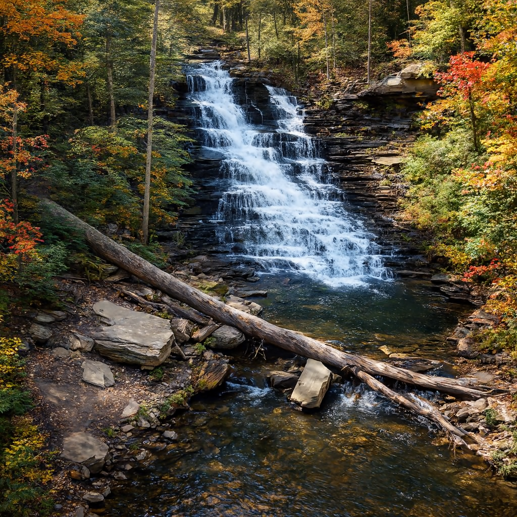 F.L. Ricketts Falls - Ricketts Glen State Park - Pennsylvania United States - Rendered - Digital File Digital My Custom Designs PDF