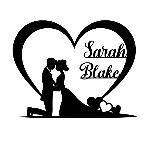 Wedding Heart - Wall / Home Decor - Digital File Digital My Custom Designs ZIP File