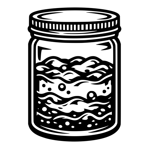 Mud-Filled Jar with Screw Lid - Vector Graphics - Digital File Digital My Custom Designs PDF