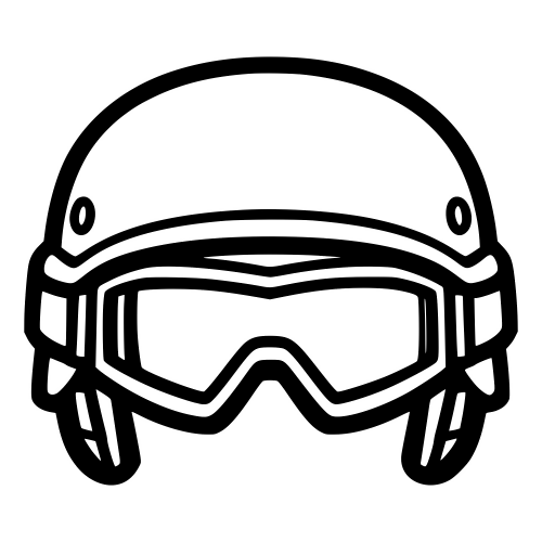Helmet and Goggles Illustration - Vector Graphics - Digital File Digital My Custom Designs PDF