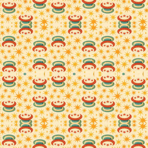 Gaming and Pop Culture - Retro Pinball Machine Bumpers - Pattern - Digital File Digital My Custom Designs PDF