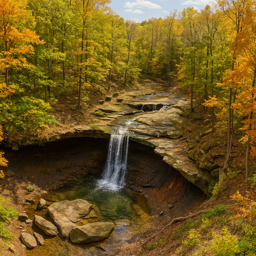 Blue Hen Falls - Cuyahoga Valley National Park - Ohio United States - Rendered - Digital File Digital My Custom Designs PDF