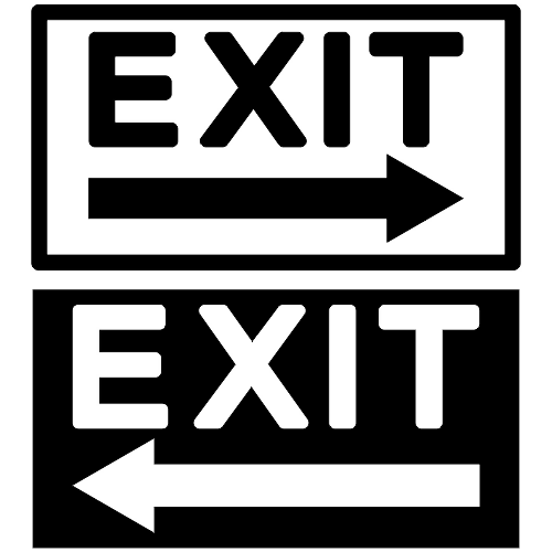 Exit Arrow Sign - Digital File - XCS Friendly Digital My Custom Designs PDF