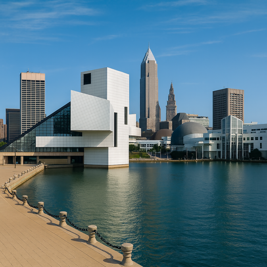 Rock and Roll Hall of Fame - Ohio United States - Rendered - Digital File