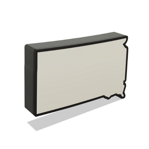 South Dakota Wall Lightbox - United States - 3D Print File - Digital File Digital My Custom Designs