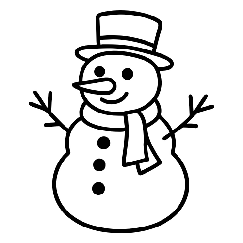 Snowman Outline - Digital File - XCS Friendly Digital My Custom Designs PDF