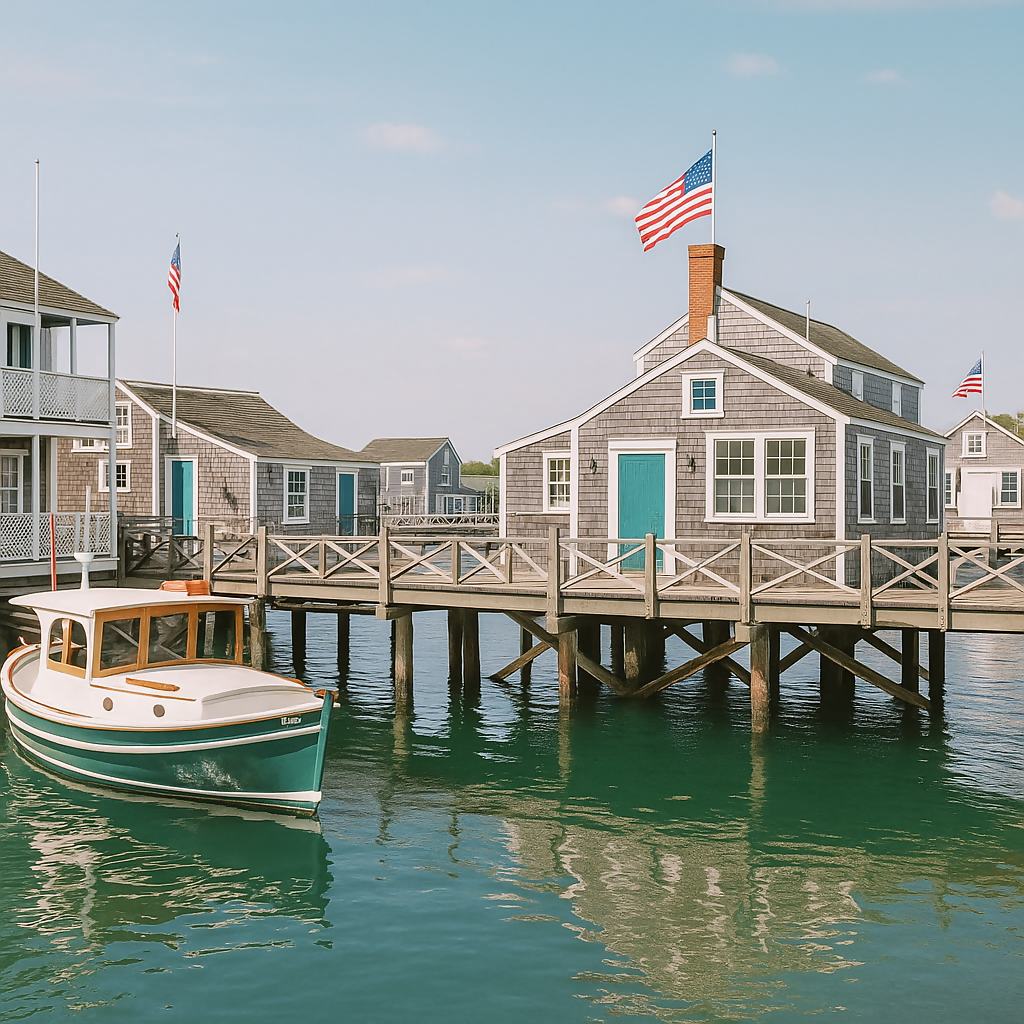 Old North Wharf - Nantucket - Massachusetts United States - Rendered - Digital File Digital My Custom Designs PDF