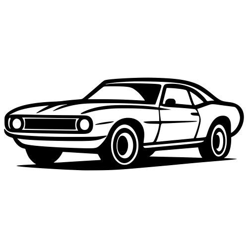 Classic Muscle Car Silhouette - Digital File - XCS Friendly Digital My Custom Designs PDF