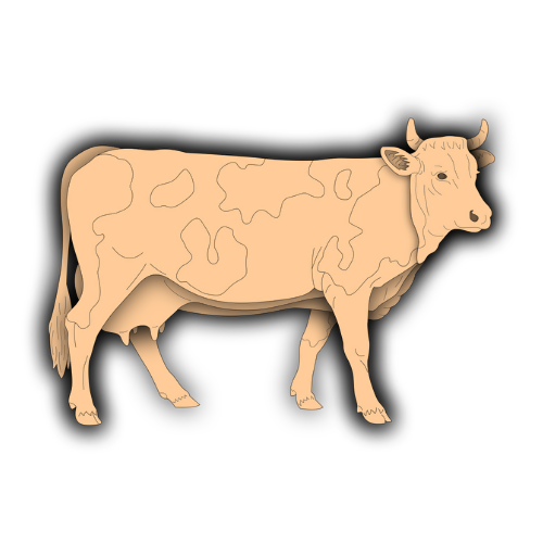 Cow - Layered Animal Designs - Digital File Digital My Custom Designs SVG